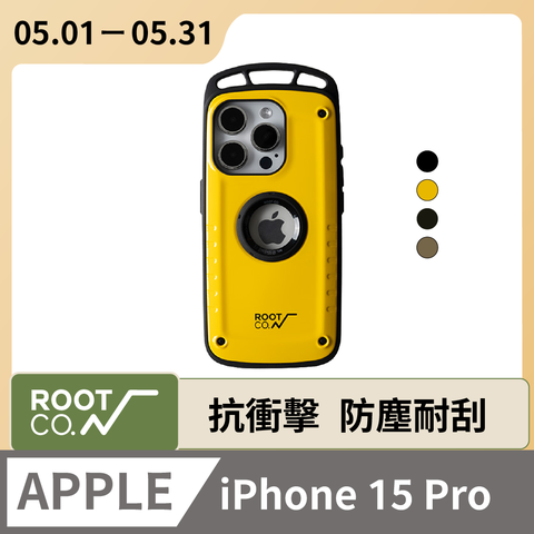 日本 ROOT CO. iPhone 15 Pro 單掛勾式防摔手機殼 - 共四色