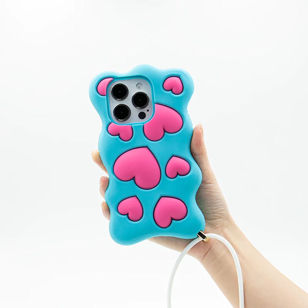 Candies iPhone 15 Pro - Happy & Free愛心手機殼(藍)手機殼