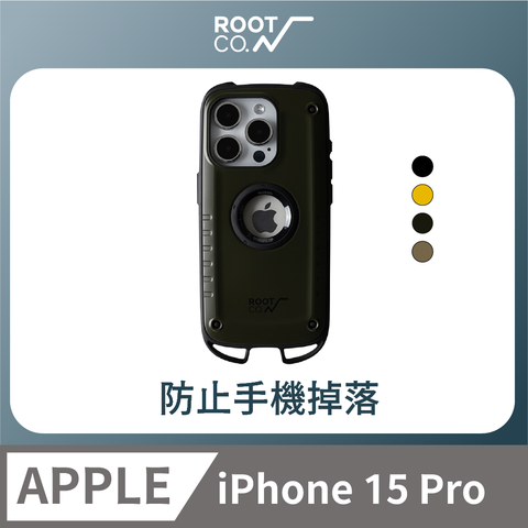 日本 ROOT CO. iPhone 15 Pro 下掛勾式防摔手機殼 - 共四色