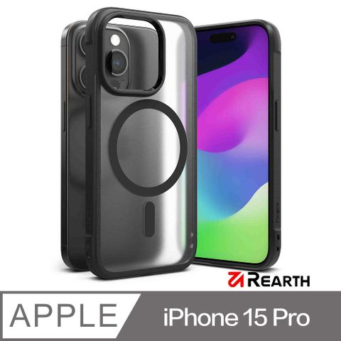 Rearth Apple iPhone 15 Pro (Ringke Bold Magnetic) 磁吸式保護殼(黑)