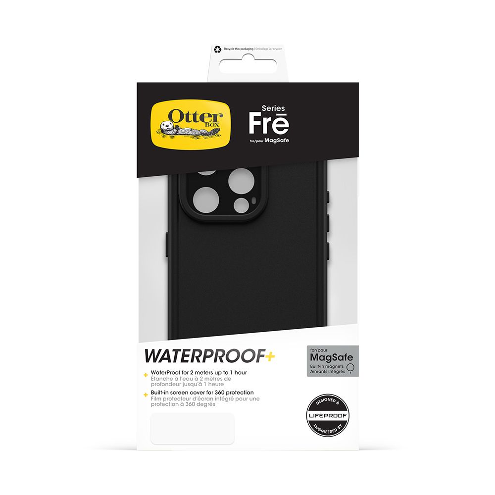 OTTERBOX  LifeProof iPhone 15 Pro 6.1吋 Fre 全方位防水/雪/震/泥 保護殼-黑(支援MagSafe)