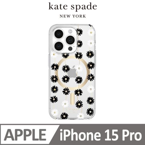 【kate spade】iPhone 15 Pro MagSafe 精品手機殼 雛菊花戀