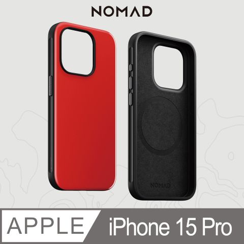 【支援MagSafe無線充電】Sport Case美國NOMAD 運動彩酷"磁吸"保護殼 iPhone 15 Pro (6.1) 紅