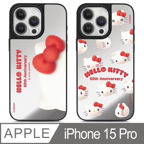 GARMMA Hello Kitty 50th ​iPhone 15 Pro 6.1吋 磁吸鏡面保護殼