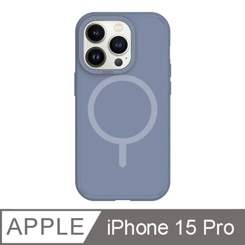 TOYSELECT 拓伊生活 iPhone 15 Pro 6.1吋 BLAC Canyon峽谷強悍 MagSafe iPhone手機殼 霧藍紫