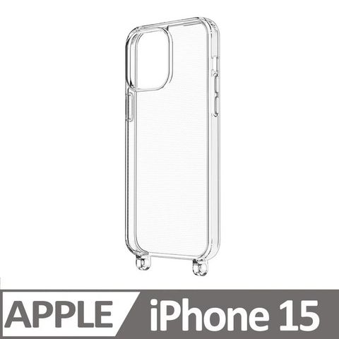 【 iPhone15 】四腳雙掛繩透明手機殼
