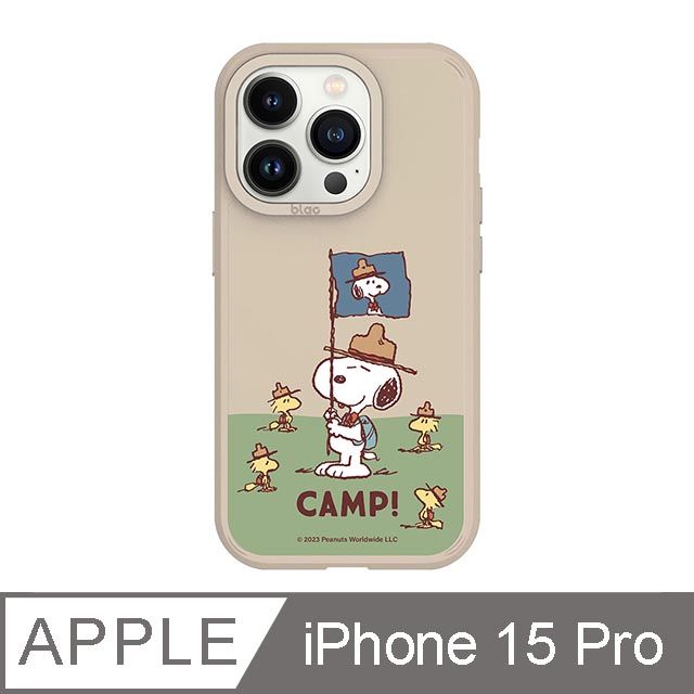 TOYSELECT 拓伊生活 iPhone 15 Pro 6.1吋 SNOOPY史努比 CAMP峽谷強悍MagSafe iPhone手機殼