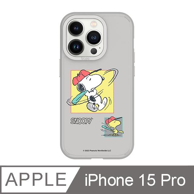 TOYSELECT 拓伊生活 iPhone 15 Pro 6.1吋 SNOOPY史努比 標準揮棒峽谷強悍MagSafe iPhone手機殼