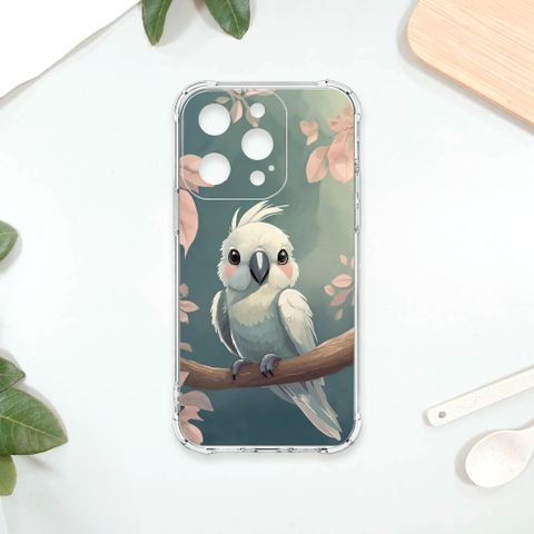TRON IPhone 15 PRO 可愛巴丹鸚鵡系列 四角防摔殼 手機殼