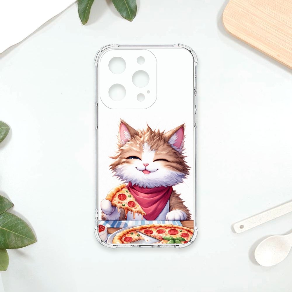  TRON IPhone 15 PRO 貓咪美食評鑑家 四角防摔殼 手機殼