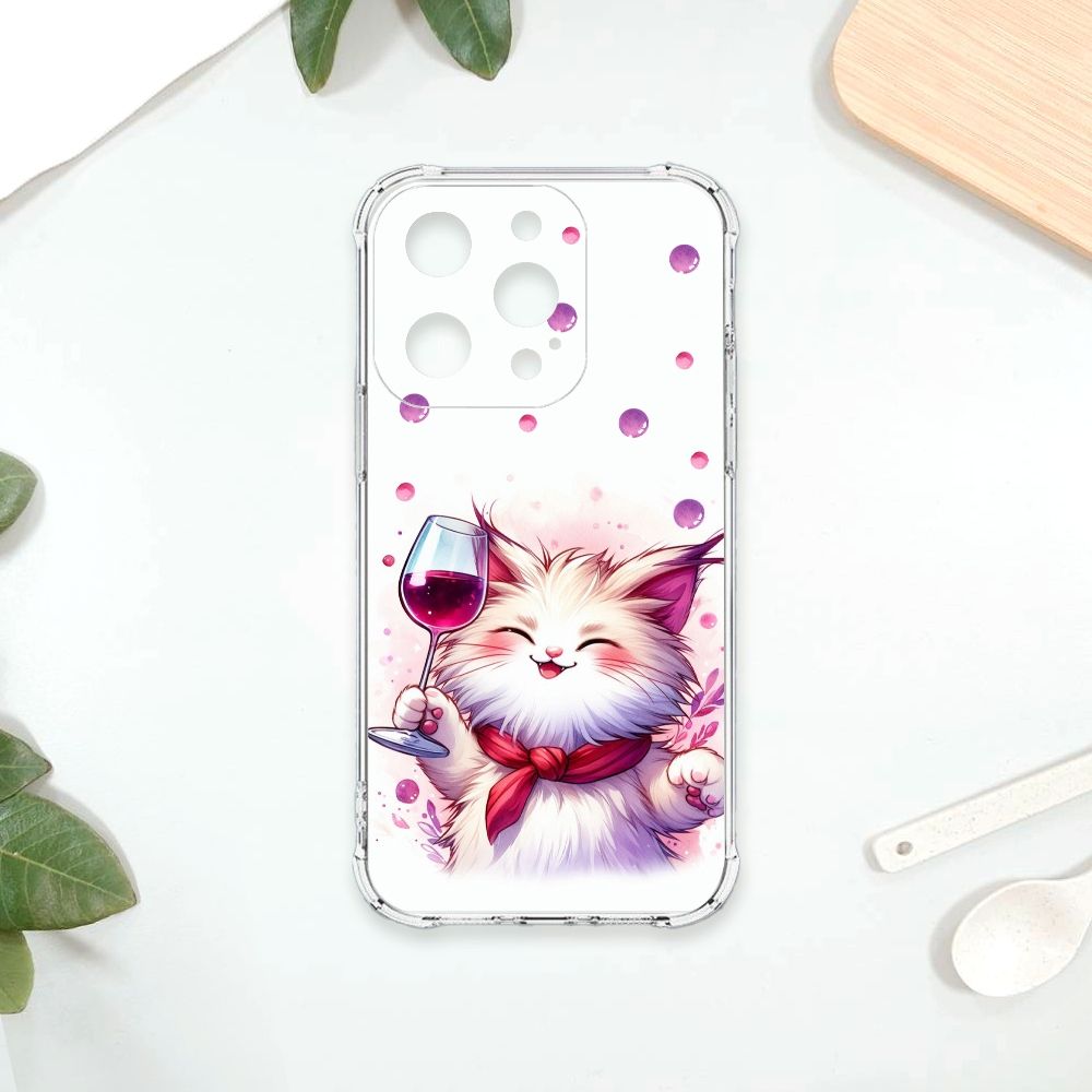  TRON IPhone 15 PRO 貓咪美食評鑑家 四角防摔殼 手機殼