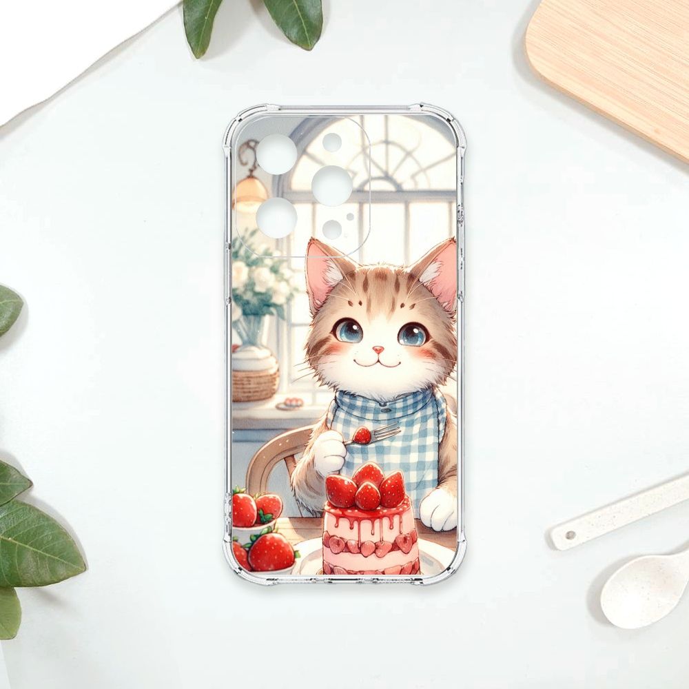  TRON IPhone 15 PRO 貓咪美食評鑑家 四角防摔殼 手機殼