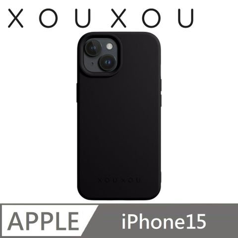 XOUXOU  FARBE系列 掛繩背帶手機殼 適用 iPhone 15 - 黑色