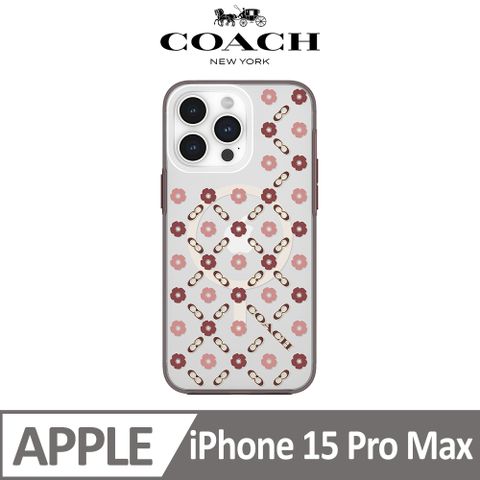 【COACH】iPhone 15 Pro Max MagSafe 手機殼 小茶花