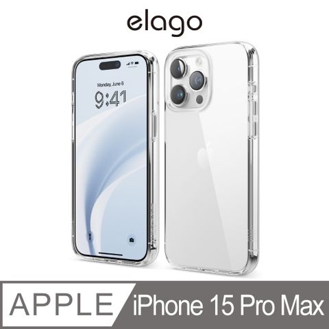 Elago iPhone 15 Pro Max 6.7吋 Hybrid全覆式透明手機殼