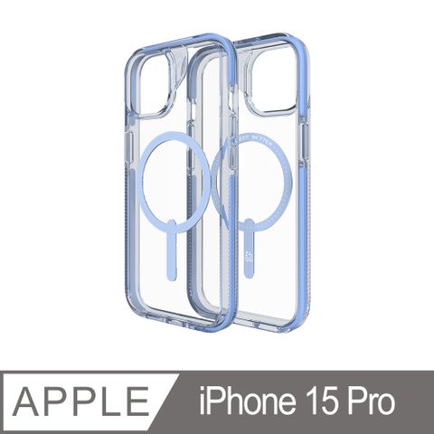 ZAGG iPhone 15 Pro 聖塔克魯茲磁吸款-石墨烯防摔保護殼 藍色
