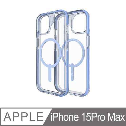 ZAGG iPhone 15 Pro Max 聖塔克魯茲磁吸款-石墨烯防摔保護殼 藍色