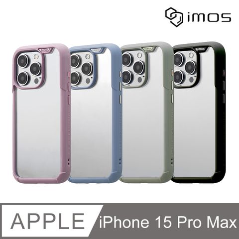 imos Apple iPhone 15 Pro Max 6.7吋 軍規認證雙料防震保護殼(4色)