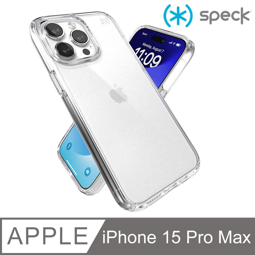 Speck  iPhone 15 Pro Max (6.7吋) Presidio Perfect-Clear 透明防摔殼