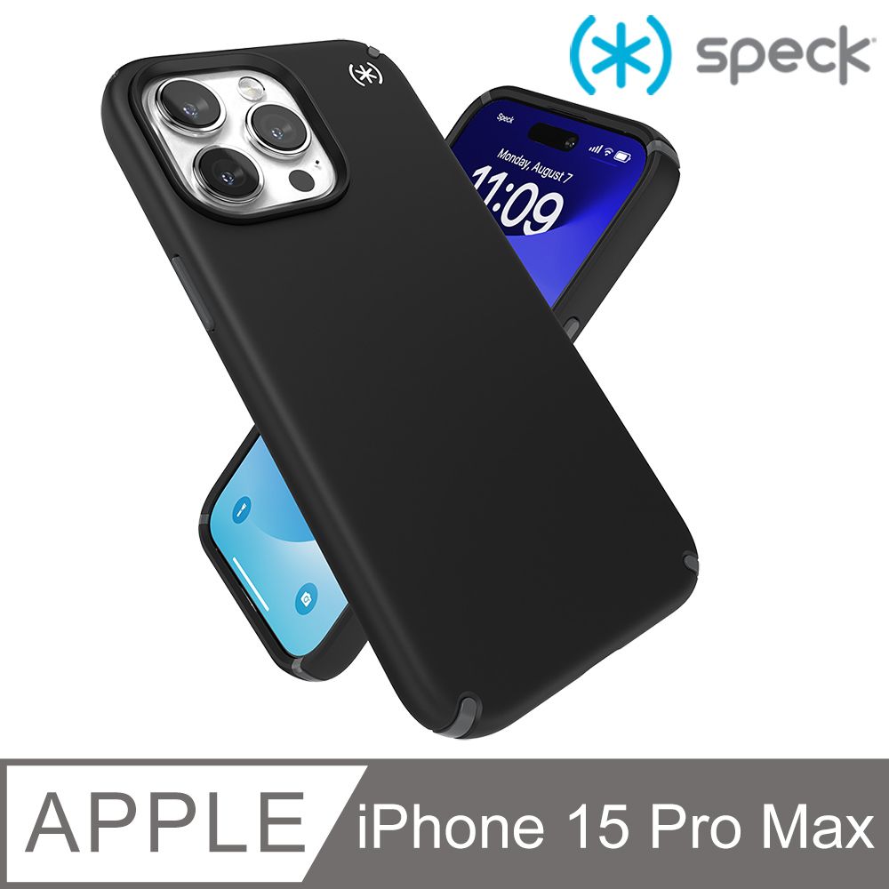 Speck  iPhone 15 Pro Max (6.7吋) Presidio2 Pro MagSafe 磁吸柔觸感防摔殼-黑色