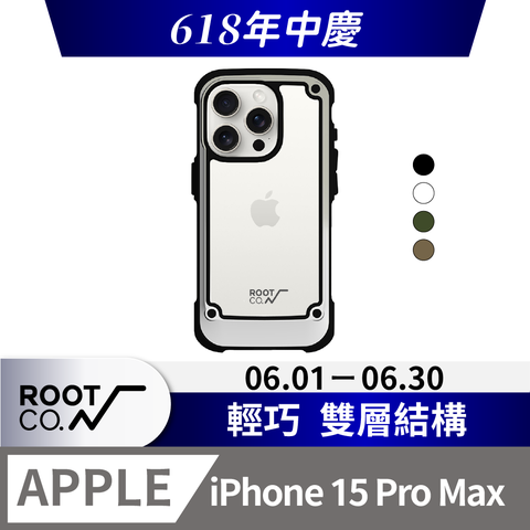 日本 ROOT CO. iPhone 15 Pro Max 透明背板防摔手機殼 - 共四色