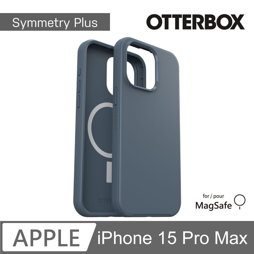 OTTERBOX   iPhone 15 Pro Max 6.7吋 Symmetry Plus 炫彩幾何保護殼-藍(支援MagSafe)