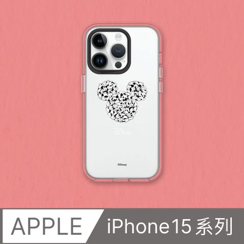 RHINOSHIELD 犀牛盾 iPhone 15系列Clear透明防摔手機殼迪士尼-米奇系列-黑標款-米奇與白手套