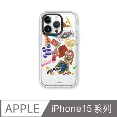 【犀牛盾】iPhone 15系列Clear透明防摔手機殼∣哈利波特-Sticker-蜂蜜公爵糖果店