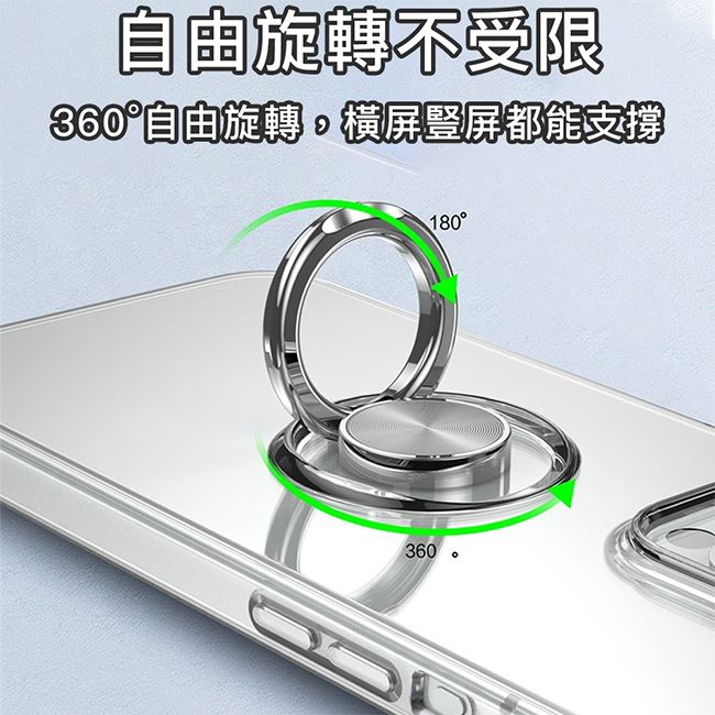  防摔專家 iPhone 15 Pro Max 磁吸指環支架 全透明TPU 耐用清水殼