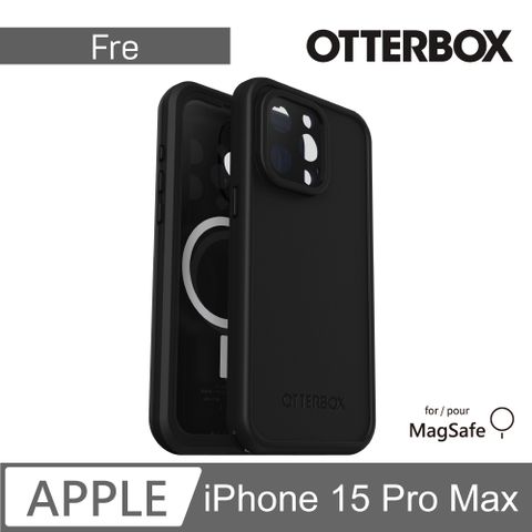 OTTERBOX LifeProof iPhone 15 Pro Max 6.7吋 Fre全方位防水/雪/震/泥 保護殼-黑(支援MagSafe)