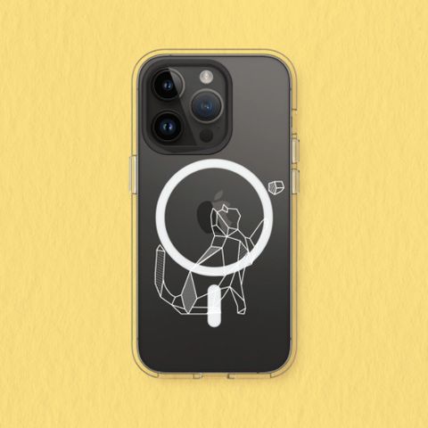 RHINOSHIELD 犀牛盾 iPhone 15系列Clear(MagSafe兼容)透明防摔手機殼獨家設計-幾何-動物系列/球與貓