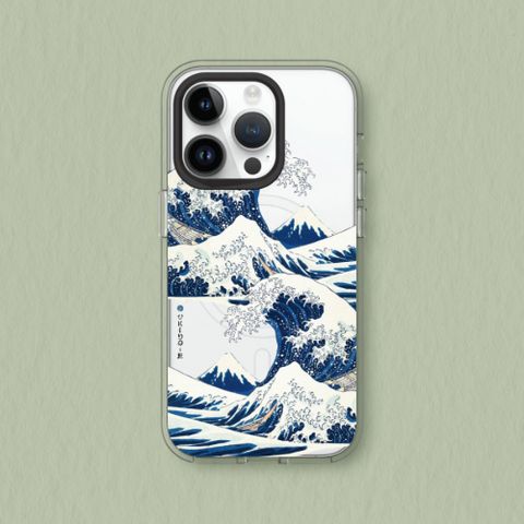 RHINOSHIELD 犀牛盾 iPhone 15系列Clear(MagSafe兼容)透明防摔手機殼獨家設計-浪濤1