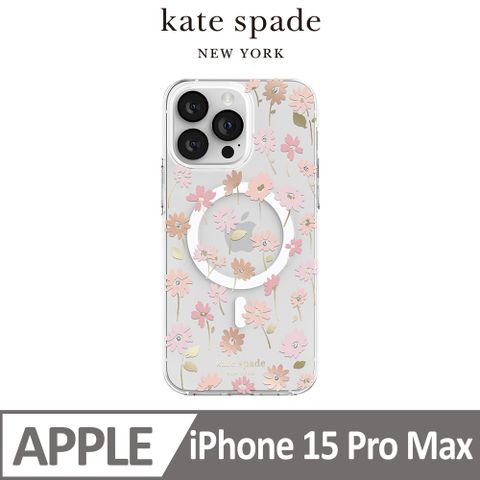 【kate spade】iPhone 15 Pro MagSafe 精品手機殼 初春花語