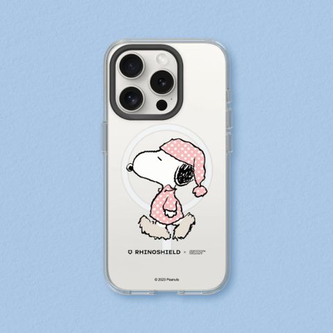 RHINOSHIELD 犀牛盾 iPhone 15系列Clear(MagSafe兼容)透明防摔手機殼Snoopy史努比系列-Snoopy Go to sleep