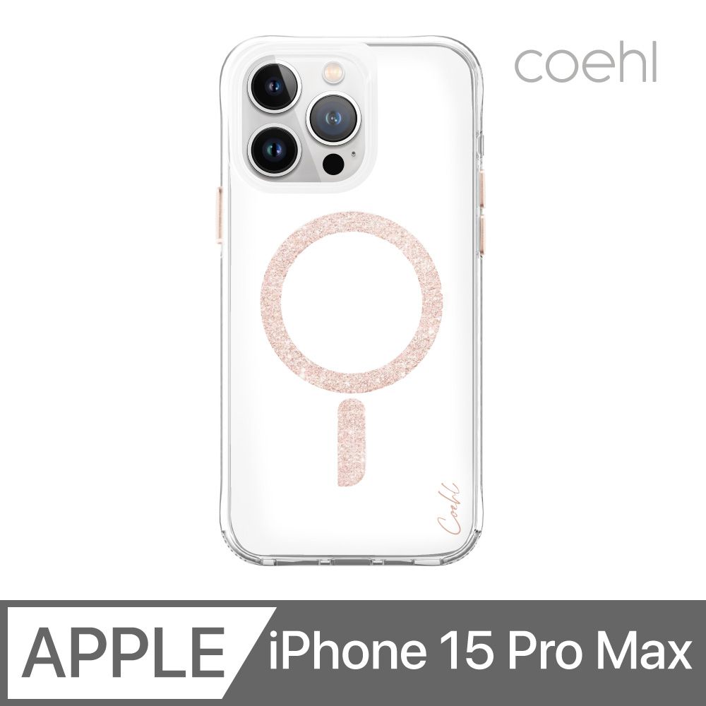 UNIQ  COEHL Glace 質感磁吸防摔手機殼 玫金 iPhone 15 Pro Max (附拭鏡布)