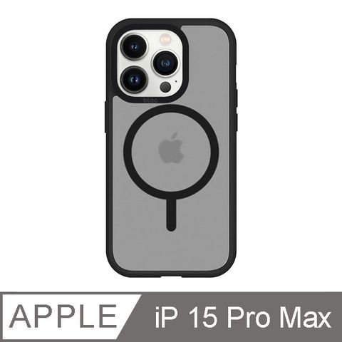 TOYSELECT 拓伊生活 iPhone 15 Pro Max 6.7吋 BLAC Aurora極光霧透 MagSafe iPhone手機殼 靜謐黑