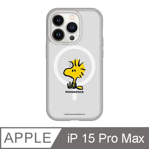 TOYSELECT 拓伊生活 iPhone 15 Pro Max 6.7吋 SNOOPY史努比 經典胡士托極光霧透MagSafe iPhone手機殼