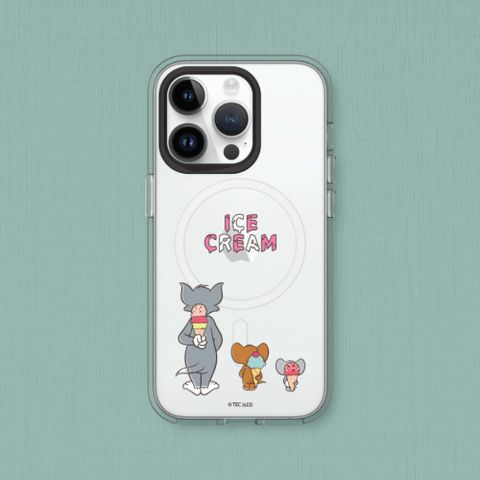 【犀牛盾】iPhone 15系列Clear(MagSafe 兼容)透明防摔手機殼｜湯姆貓與傑利鼠系列-Ice Cream