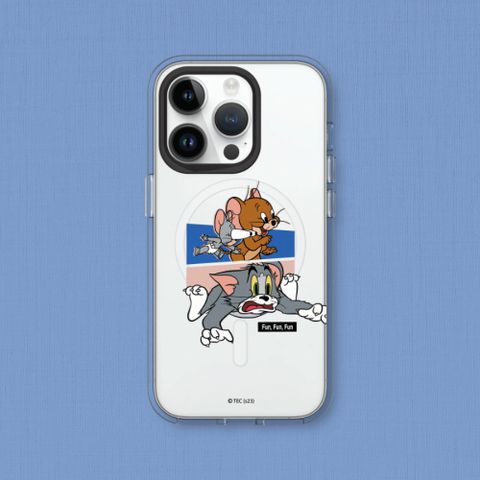 【犀牛盾】iPhone 15系列Clear(MagSafe 兼容)透明防摔手機殼｜湯姆貓與傑利鼠系列-驚呆表情包