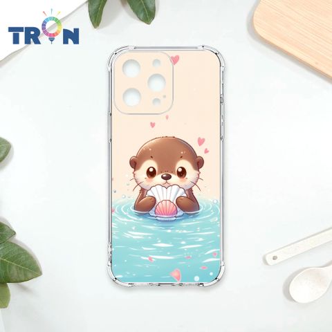 TRON IPHONE 15 PRO MAX 一隻可愛的水獺貝殼系列 四角防摔殼 手機殼