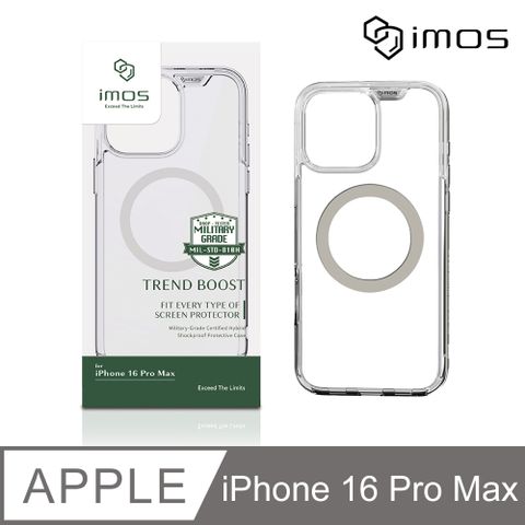 imos Apple iPhone 16 Pro Max 6.9吋 磁吸軍規防震保護殼-透明