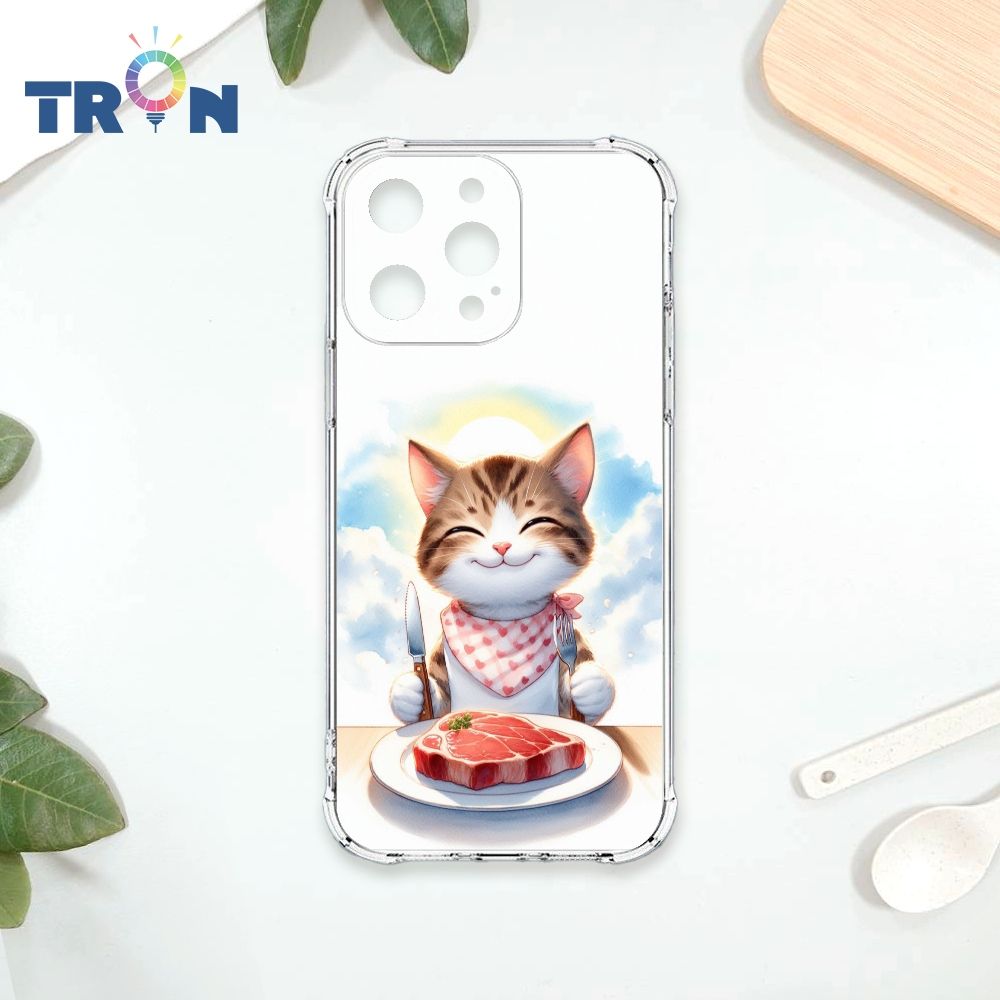  TRON IPHONE 15 PRO MAX 貓咪美食評鑑家 四角防摔殼 手機殼