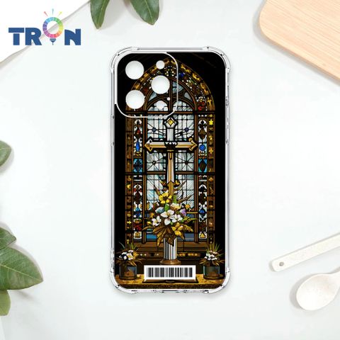 TRON IPHONE 15 PRO MAX 十字架彩繪玻璃  載具 四角防摔殼 手機殼