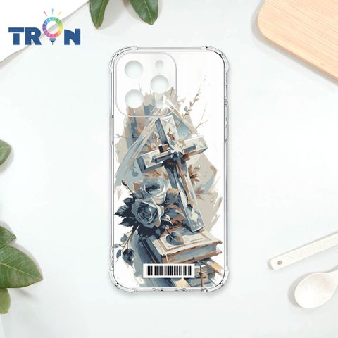 TRON IPHONE 15 PRO MAX 十字架水彩  載具 四角防摔殼 手機殼