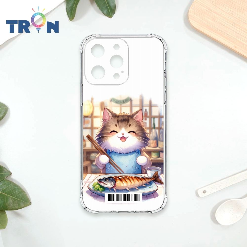  TRON IPHONE 15 PRO MAX 貓咪美食評鑑家  載具 四角防摔殼 手機殼