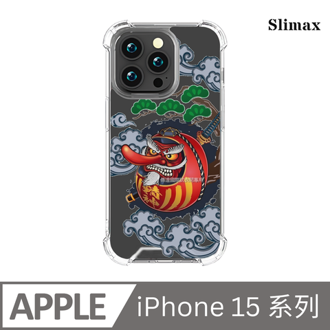 Slimax 膜潮文創 達摩天狗 x 雙料防摔手機殼 膜料包膜獨家款 iPhone 15 / Plus / Pro / Pro Max (DMT002)