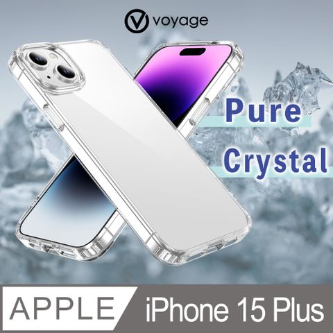 支援MagSafe無線充電VOYAGE 超軍規防摔保護殼Pure Crystal 純粹iPhone 15 Plus (6.7")