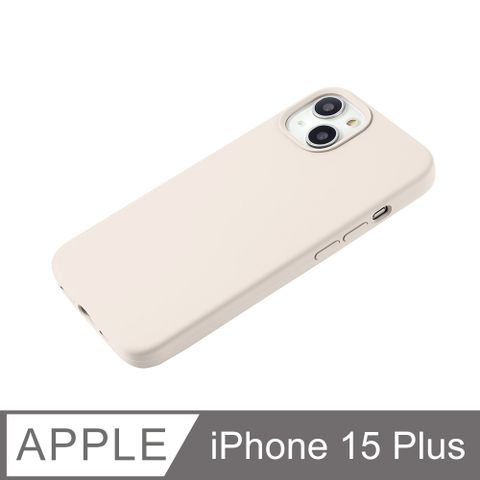 【經典液態殼I莊園系列】iPhone 15 Plus 手機殼 i15 Plus 保護殼 矽膠殼 軟殼 (古董白)