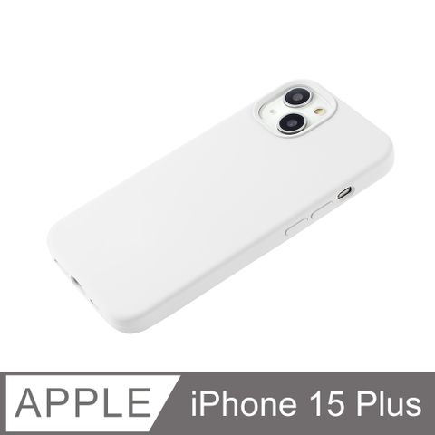 【經典液態殼I春櫻系列】iPhone 15 Plus 手機殼 i15 Plus 保護殼 矽膠殼 軟殼 (白)