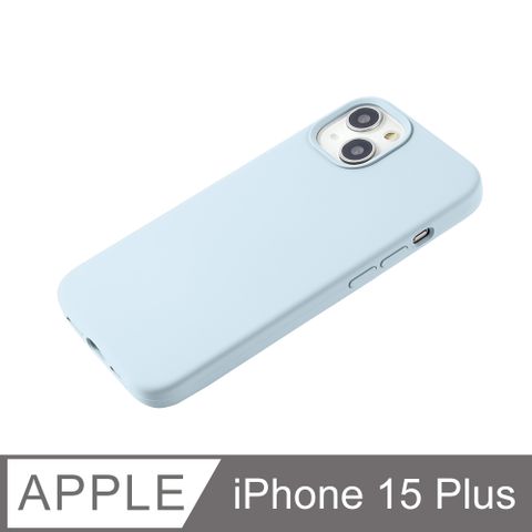 【經典液態殼I沁夏系列】iPhone 15 Plus 手機殼 i15 Plus 保護殼 矽膠殼 軟殼 (蘇打)